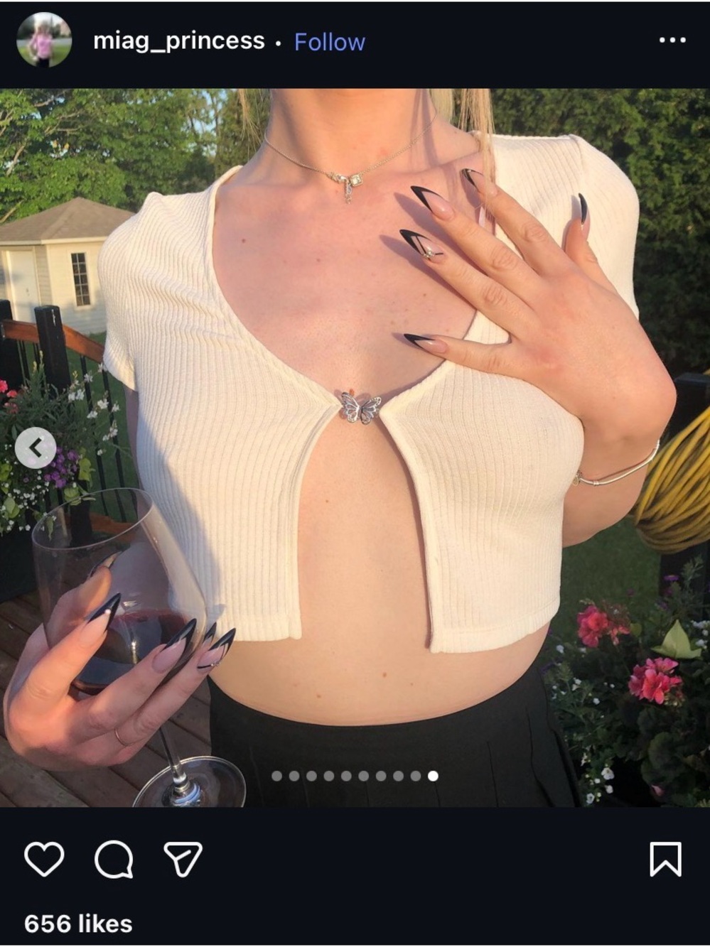 🦋 Butterfly-Clip Ribbed Off White Crop Top Cute Y2K Preppy Coquette Summer